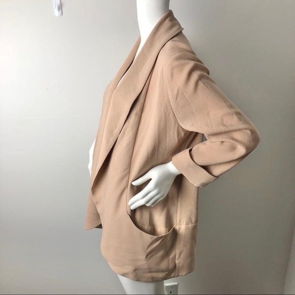 Wilfred Chevalier Blazer 6 Crepe EUC Tan Beige - Picture 4 of 9